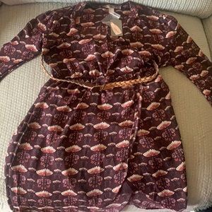 Coral/wine dress, size Small